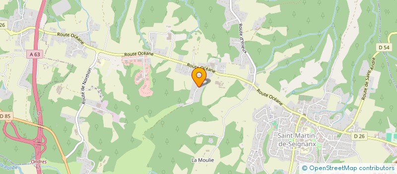 localisation de l'entreprise LE BOIS D'ONDRES  SAINT-MARTIN-DE-SEIGNANX