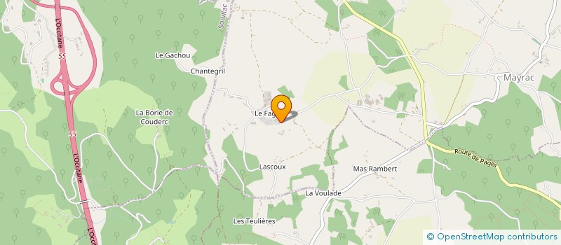 localisation de l'entreprise LE BOIS DE COUDERC  MAYRAC
