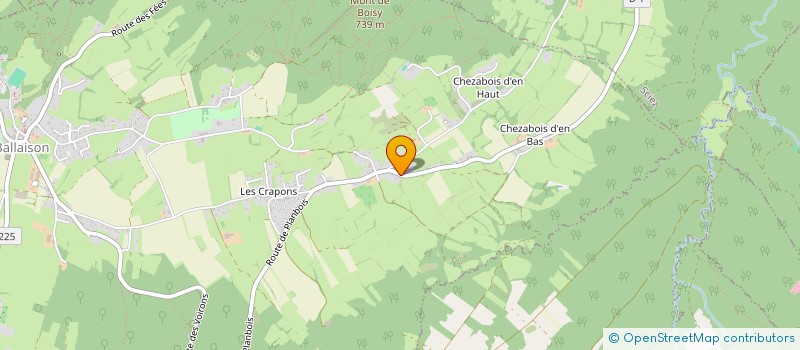 localisation de l'entreprise LE BOIS DES CHENES  BALLAISON