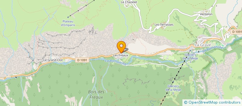 localisation de l'entreprise LE BOIS DES FEES  LA GRAVE