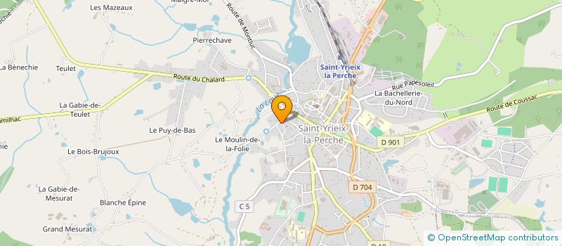 localisation de l'entreprise LE BOIS DES ORPAILLEURS à SAINT-YRIEIX-LA-PERCHE
