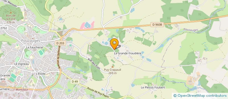 localisation de l'entreprise LE BOIS DES ROCHES à POUZAUGES