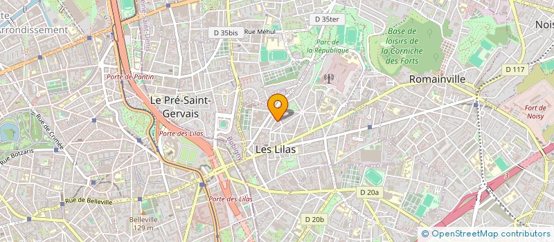 localisation de l'entreprise LE BOIS DES SONGES (LBDS) à LES LILAS