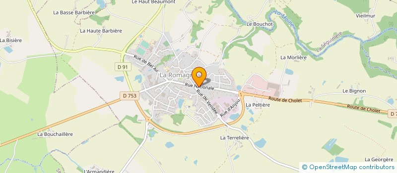 localisation de l'entreprise LE BOIS DU COEUR à LA ROMAGNE