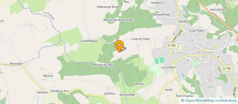 localisation de l'entreprise LE BOIS DU MUR  LE FAOUET