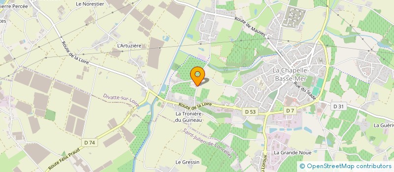 localisation de l'entreprise LE BOIS FILLAUD à DIVATTE-SUR-LOIRE