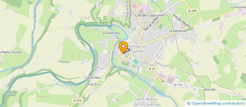 localisation de l'entreprise LE BOIS GUILLOT à FRESNAY-SUR-SARTHE