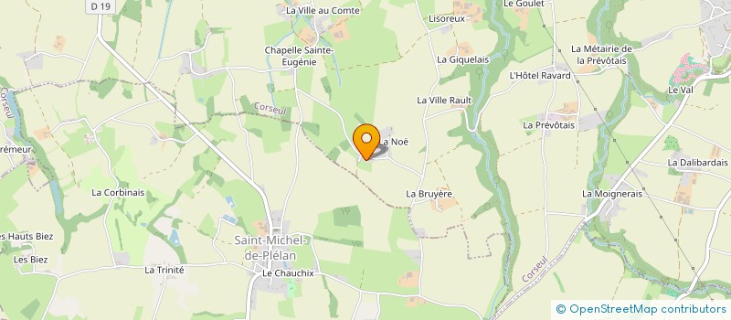 localisation de l'entreprise LE BOIS HERVE  CORSEUL