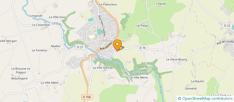 localisation de l'entreprise LE BOIS NEUF  PLOUGUENAST-LANGAST