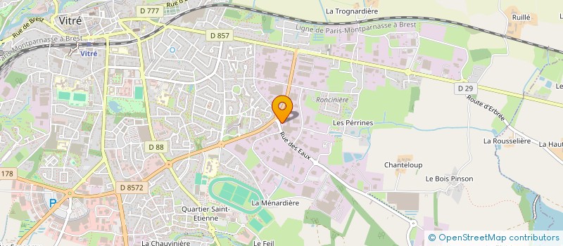 localisation de l'entreprise LE BOIS PINSON  VITRE