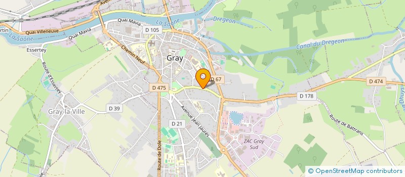 localisation de l'entreprise LE BOIS PYROGENE GIE  GRAY