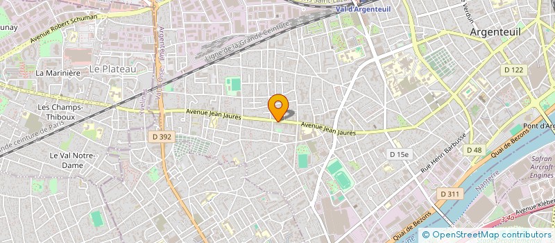localisation de l'entreprise LE BOIS ROSE à ARGENTEUIL