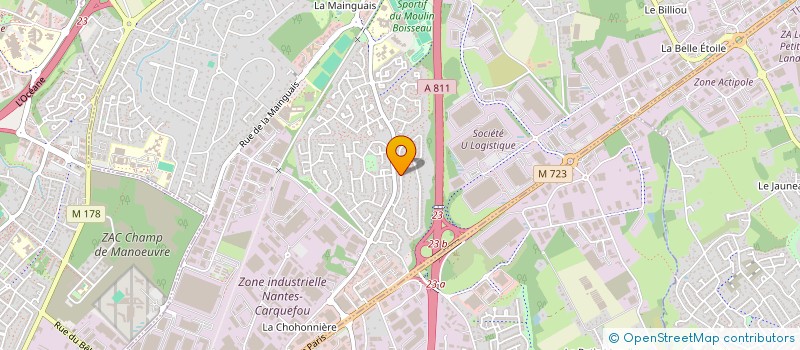 localisation de l'entreprise LE BOIS SANCE  CARQUEFOU