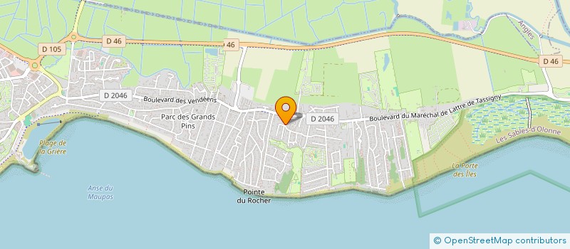 localisation de l'entreprise LE BOIS SOLEIL à LA TRANCHE-SUR-MER