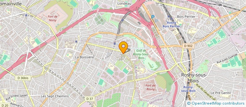localisation de l'entreprise LE BOISSIERE GRILL à ROSNY-SOUS-BOIS