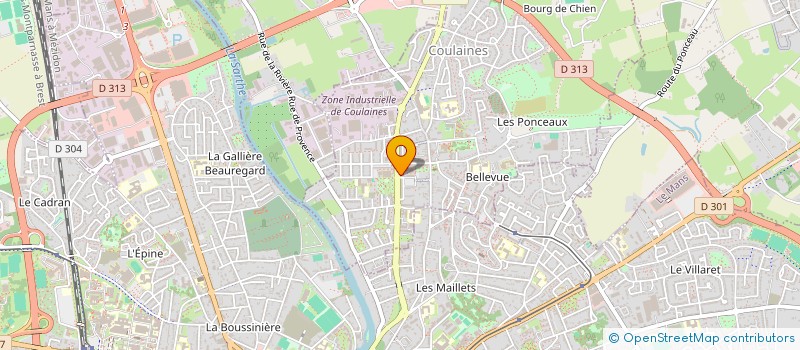 localisation de l'entreprise LE BOL CHANTANT à COULAINES
