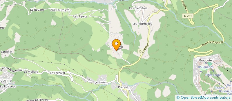 localisation de l'entreprise LE BOLET  LES ADRETS