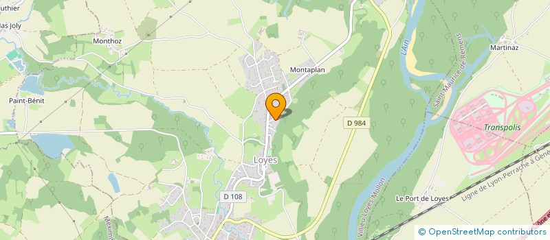 localisation de l'entreprise LE BON COURANT  VILLIEU-LOYES-MOLLON