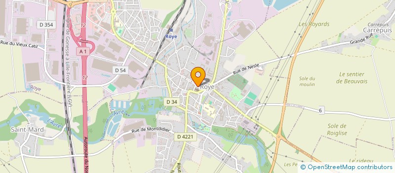 localisation de l'entreprise LE BON ENDROIT à ROYE