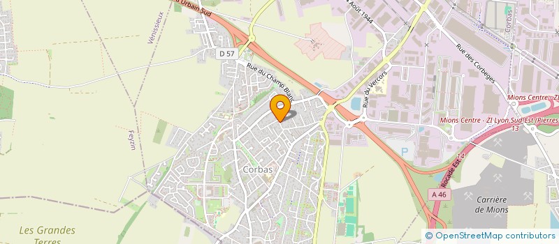 localisation de l'entreprise LE BON PAIN DESCHAMPS  DECINES-CHARPIEU