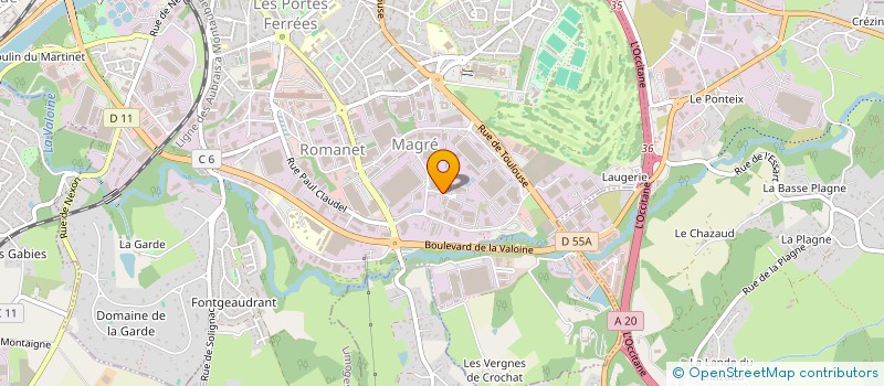 localisation de l'entreprise LE BON VEHICULE à LIMOGES