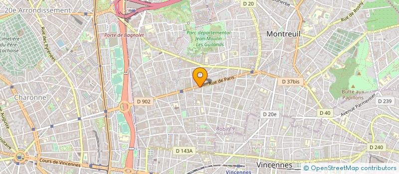 localisation de l'entreprise LE BONHEUR à MONTREUIL