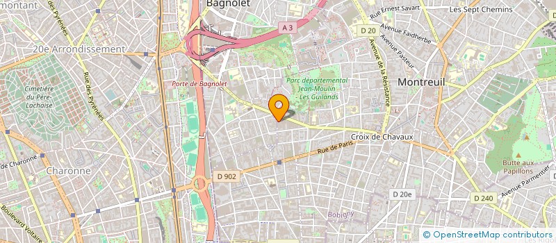 localisation de l'entreprise LE BONHEUR à MONTREUIL