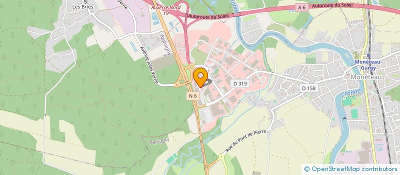 localisation de l'entreprise LE BONHEUR à MONETEAU