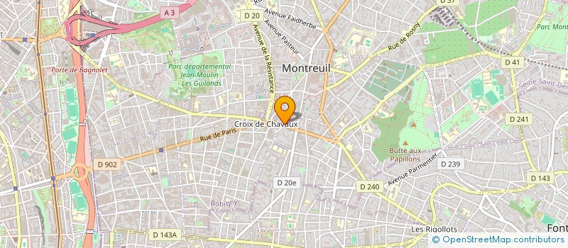 localisation de l'entreprise LE BONHEUR A L'ECOLE à MONTREUIL