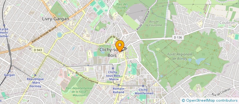 localisation de l'entreprise LE BONHEUR D'APPRENDRE ET DE CREER POUR VIVRE L'INTERCULTUREL ENSEMBLE à CLICHY-SOUS-BOIS