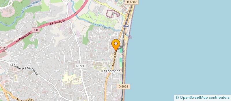 localisation de l'entreprise LE BONHEUR D'ORIENT à ANTIBES