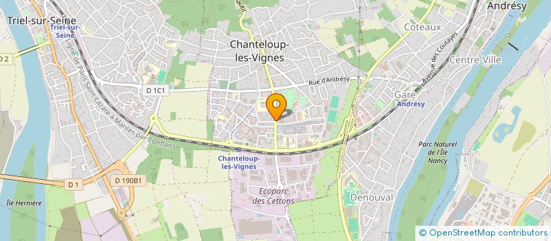 localisation de l'entreprise LE BONHEUR DE CHANTELOUP à CHANTELOUP-LES-VIGNES