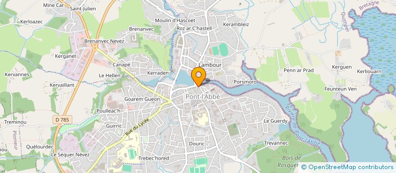 localisation de l'entreprise LE BONHEUR DU JOUR  PONT-L'ABBE