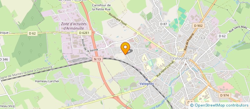 localisation de l'entreprise LE BONHEUR : LA CLE DES CHAMPS  VALOGNES