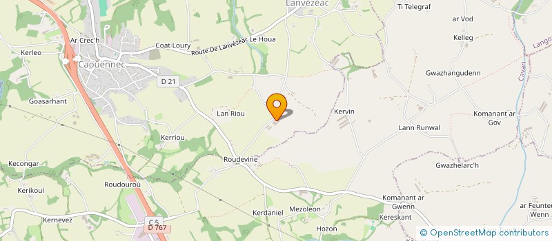 localisation de l'entreprise LE BONNIEC FRANCOIS ET PAULETTE  CAOUENNEC-LANVEZEAC