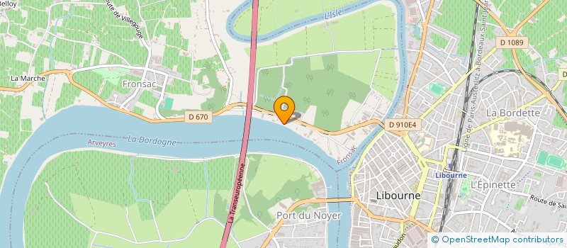 localisation de l'entreprise LE BORD D'EAU  LIBOURNE