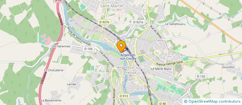 localisation de l'entreprise LE BORD DE CREUSE à ARGENTON-SUR-CREUSE