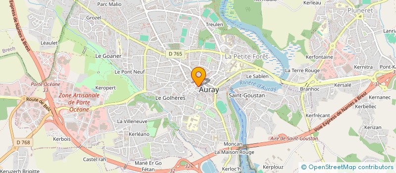 localisation de l'entreprise LE BORSALINO à AURAY