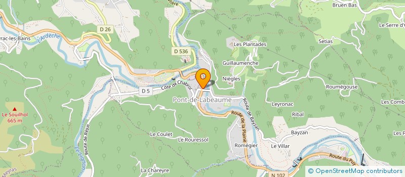 localisation de l'entreprise LE BOSC-CHAPLADE  PONT-DE-LABEAUME