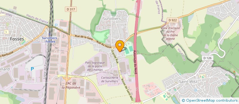 localisation de l'entreprise LE BOSQUET  SURVILLIERS