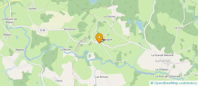 localisation de l'entreprise LE BOSQUET JOLI  GARTEMPE