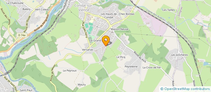 localisation de l'entreprise LE BOU 87  CONDAT-SUR-VIENNE
