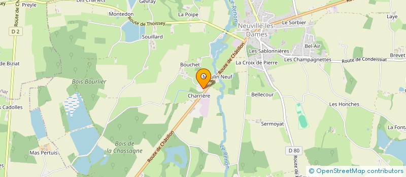 localisation de l'entreprise LE BOUCHET  NEUVILLE-LES-DAMES