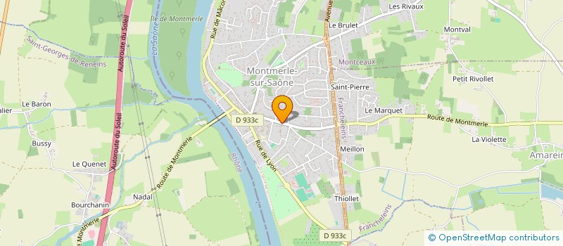 localisation de l'entreprise LE BOUDOIR AUX PLAISIRS  MONTMERLE-SUR-SAONE