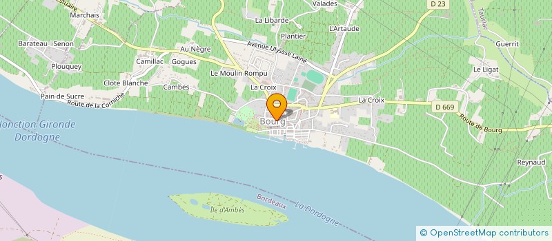 localisation de l'entreprise LE BOUDOIR DE L'OEIL ECOUTE  BOURG