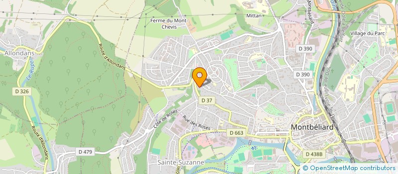 localisation de l'entreprise LE BOUDOIR DE MAUD à MONTBELIARD
