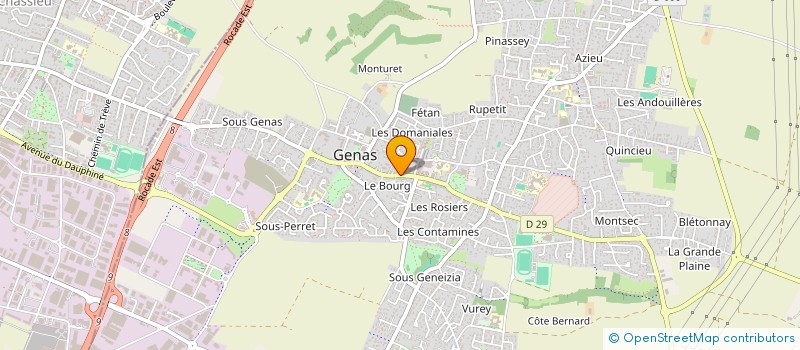 localisation de l'entreprise LE BOUDOIR DE PAULINE  GENAS