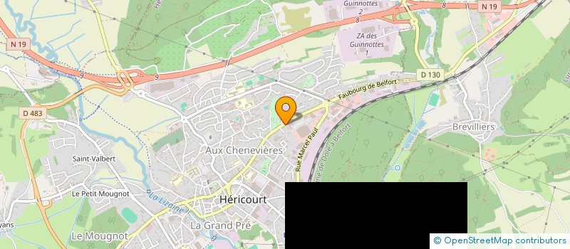 localisation de l'entreprise LE BOUDOIR DE VELOURS à HERICOURT