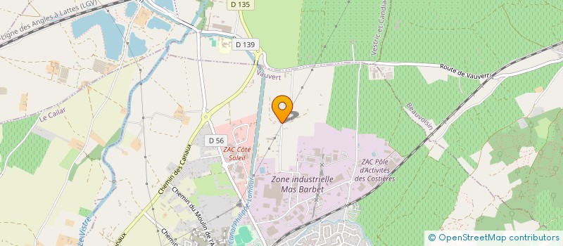 localisation de l'entreprise LE BOUILLANT  VAUVERT