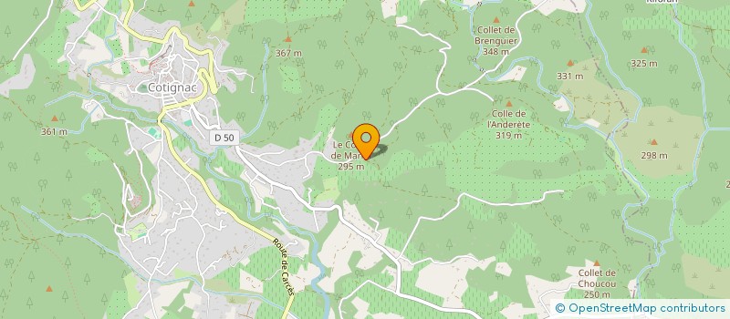 localisation de l'entreprise LE BOUILLIDOU à COTIGNAC